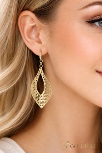 Orecchini GOLDFILLED antiallergici 52mm colore 14K