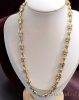Collana GOLDFILLED antiallergica Luxury Barakka 60cm lunga e 8mm larga (65g) colore 14K multicolore