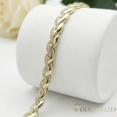 Bracciale GOLDFILLED antiallergico 19cm/7mm colore 14K