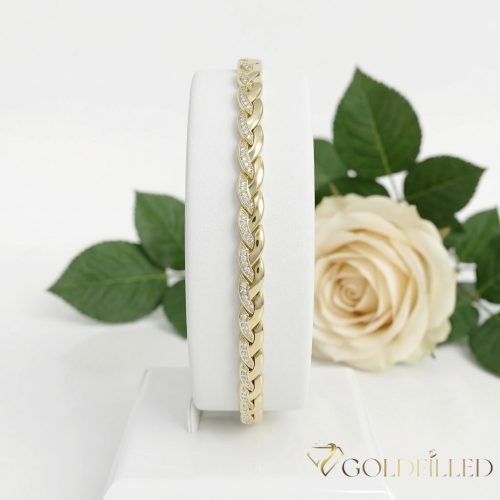 Bracciale GOLDFILLED antiallergico 19cm/7mm colore 14K