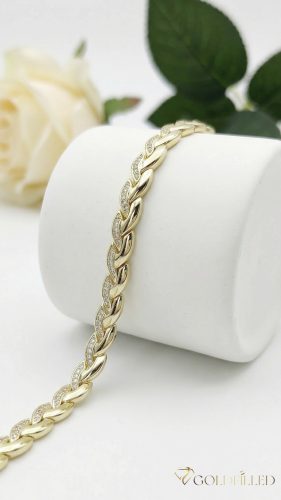 Bracciale GOLDFILLED antiallergico 19cm/7mm colore 14K