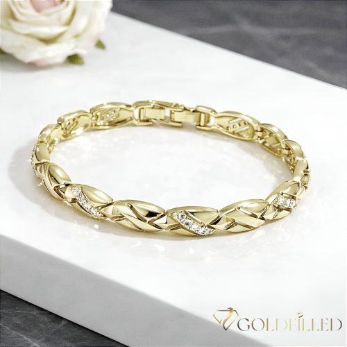 Bracciale GOLDFILLED antiallergico 17cm/7mm colore 14K