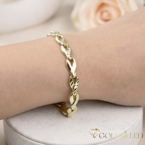 Bracciale GOLDFILLED antiallergico 17cm/6mm colore 14K