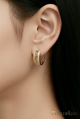 Orecchino GOLDFILLED antiallergico 19mm colore 18K