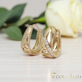 Orecchino GOLDFILLED antiallergico 18mm colore 18K