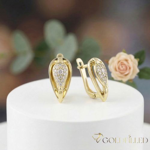 Orecchino GOLDFILLED antiallergico 17 mm colore 14K