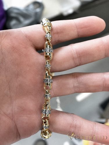 Bracciale GOLDFILLED antiallergico 24 cm/8 mm colore 14K