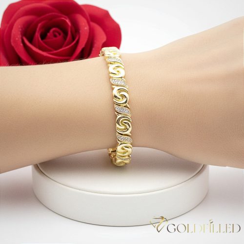 Bracciale GOLDFILLED antiallergico 19cm/9mm colore 14K