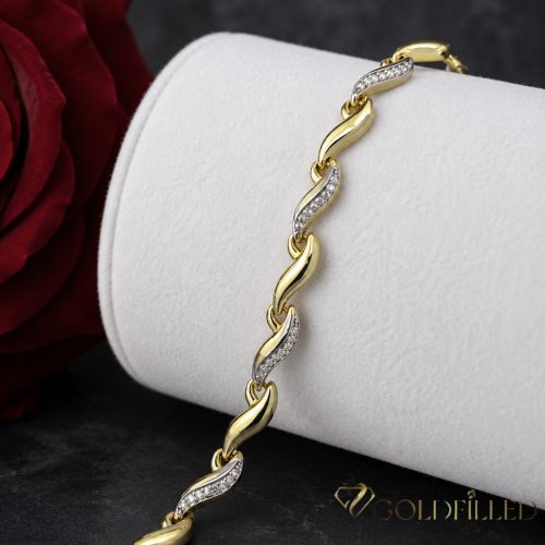 Collana GOLDFILLED antiallergica 50cm/7mm + Bracciale 19cm colore 14K