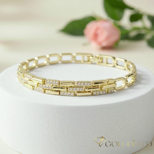 Bracciale GOLDFILLED antiallergico 17cm/6mm colore 14K