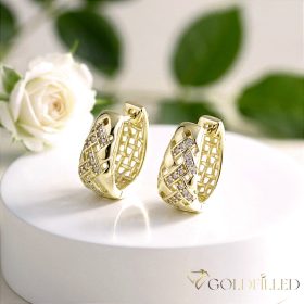 Orecchino GOLDFILLED antiallergico 17 mm colore 14K