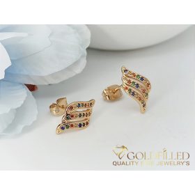   Orecchino GOLDFILLED antiallergico a pressione 8mm colore 18K