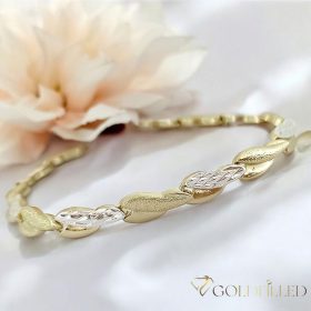   Bracciale GOLDFILLED antiallergico in diverse dimensioni colore 14K largo 7 mm
