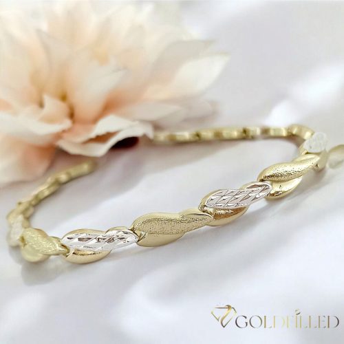 Bracciale GOLDFILLED antiallergico in diverse dimensioni colore 14K largo 7 mm