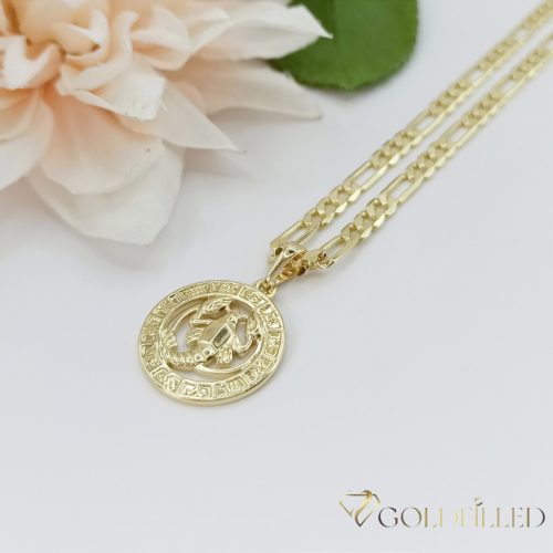 Collana GOLDFILLED antiallergica 45cm / 4mm + pendente del granchio colore 14K
