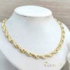 Collana GOLDFILLED antiallergica 45cm/7mm + Bracciale 17cm colore 14K