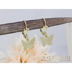  Orecchini GOLDFILLED antiallergici a forma di farfalla 30mm colore 14K