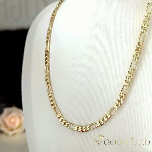 Collana "Figaro" GOLDFILLED antiallergica  in diverse dimensioni 4 mm  colore 14K