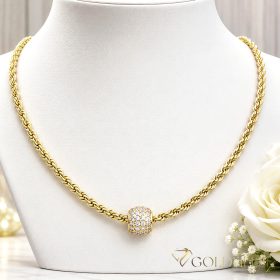   Collana GOLDFILLED antiallergica 45cm/3mm + Pendente colore 14K