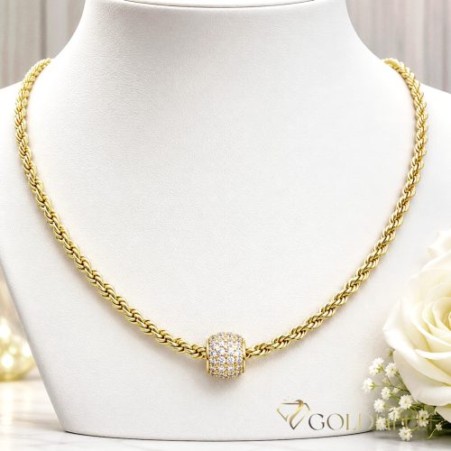 Collana GOLDFILLED antiallergica 45cm/3mm + Pendente colore 14K