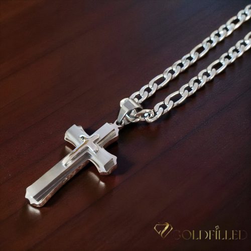 GOLDFILLED collana in acciaio inox 55cm/7mm	