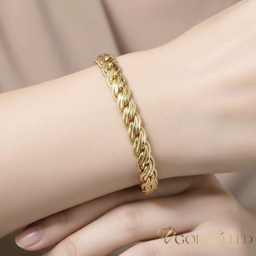 Bracciale GOLDFILLED antiallergico 17,5cm/7mm colore 14K