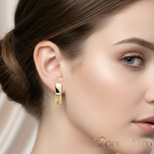 Orecchino GOLDFILLED antiallergico 18mm colore 18K