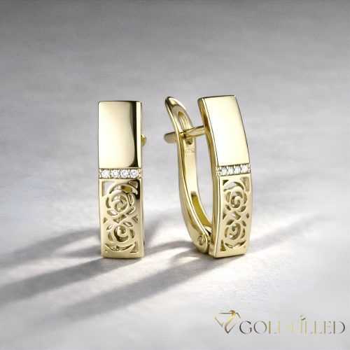 Orecchino GOLDFILLED antiallergico 18mm colore 18K