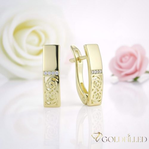 Orecchino GOLDFILLED antiallergico 18mm colore 18K