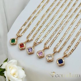   Collana GOLDFILLED antiallergica 50cm/4mm + Pendente colore 18K