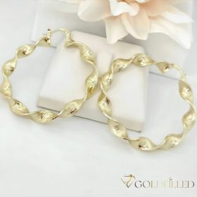 Orecchini GOLDFILLED antiallergici a cerchio 50mm colore 14K