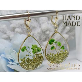   Orecchini pendenti antiallergici fatti a mano 60mm colore 14K