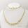 Collana GOLDFILLED antiallergica 45cm/3-10mm+ Bracciale 17-20cm  colore 14K