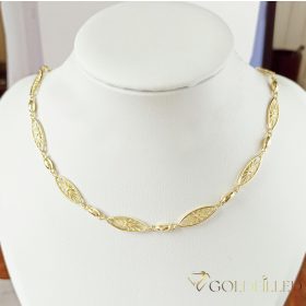   Collana GOLDFILLED antiallergica Luxury 50cm lunga e 4-7mm larga colore 14K
