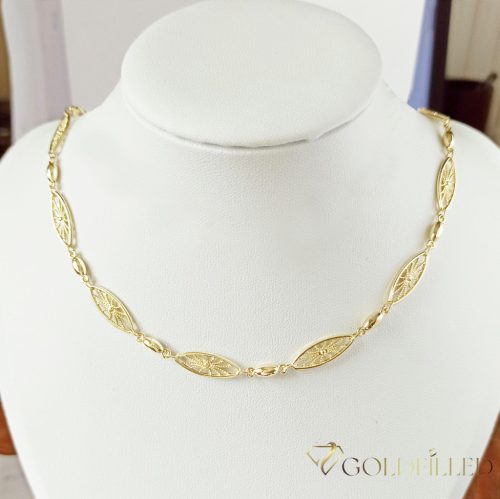 Collana GOLDFILLED antiallergica Luxury 50cm lunga e 4-7mm larga colore 14K