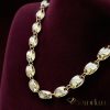 Collana GOLDFILLED antiallergica Luxury Barakka 60cm lunga e 12mm larga (110g) colore 14K multicolore