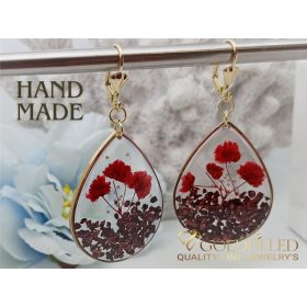   Orecchini pendenti antiallergici fatti a mano 60mm colore 14K