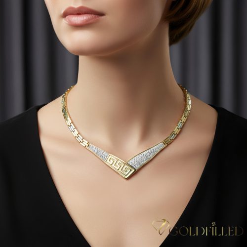 Collana GOLDFILLED antiallergica 50 cm/6-16 mm colore 14 K multicolore