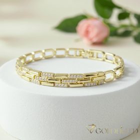Bracciale GOLDFILLED antiallergico 19cm/6mm colore 14K