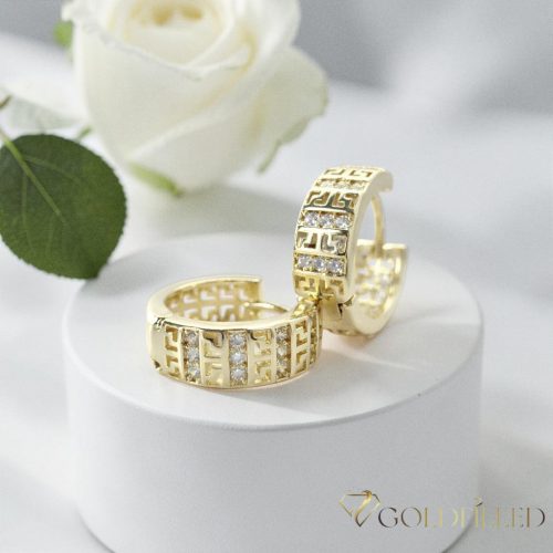Orecchino GOLDFILLED antiallergico 18mm colore 18K