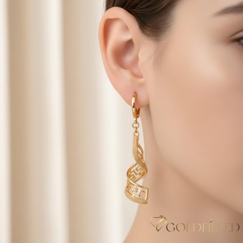 Orecchini GOLDFILLED antiallergici 50mm colore 18K