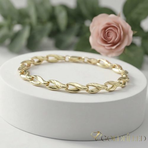 Bracciale GOLDFILLED antiallergico 19cm/6mm colore 14K