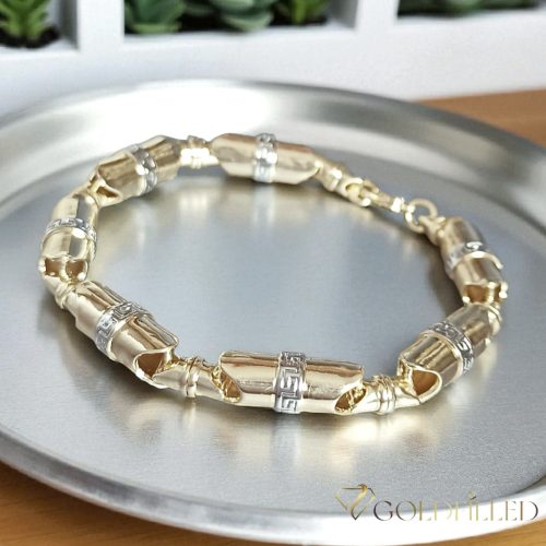 Bracciale GOLDFILLED antiallergico 22cm /8-9 mm colore multicolore (14K) 
