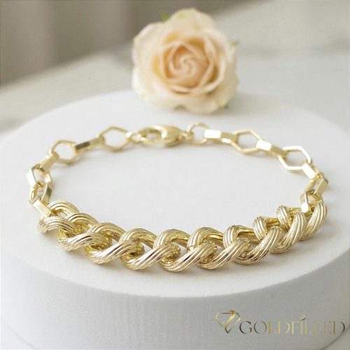 Bracciale GOLDFILLED antiallergico 19cm/7-10mm colore 14K