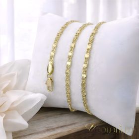   Collana GOLDFILLED antiallergica 50cm lunga e 3mm larga colore 14K
