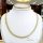 Collana GOLDFILLED antiallergica 55cm/4,5mm+ Bracciale 20cm  colore 14K