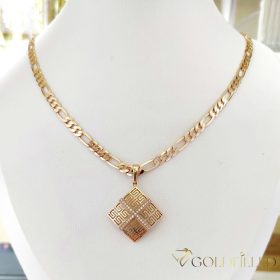   Collana GOLDFILLED antiallergica 60cm/4mm + Pendente colore 18K