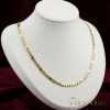 Collana "Figaro" GOLDFILLED antiallergica  in diverse dimensioni 4,5 mm  colore 14K