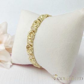 Bracciale GOLDFILLED antiallergico 17cm/9mm colore 14K