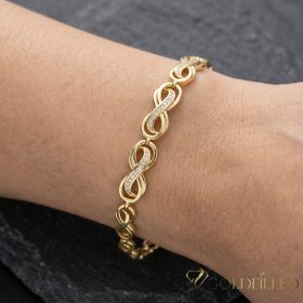 Bracciale GOLDFILLED antiallergico 17cm/8mm colore 14K